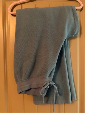 Cozy Slate Blue Knit Lounge Pants